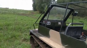 Гусеничный вездеход бродяга. Тест-драйв. Встреча с лосем