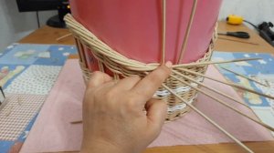 Загибка Розга в 4 прута.Плетение корзинки с ручками.Часть2