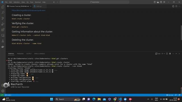Creating Kubernetes cluster using Kind