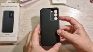 Распаковка и обзор Чехла Samsung Smart Clear View Cover для Samsung Galaxy S22 черный (2160р 4К)