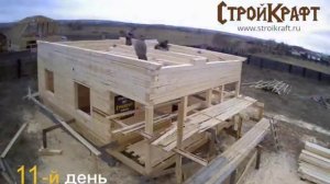 Процесс строительства полутораэтажного дома