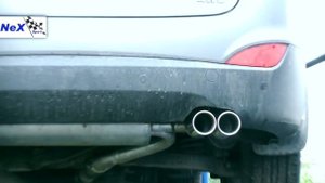 NeX® _Hyundai ix35. Глушитель ЭКСКЛЮЗИВ! - раздвоенный основной с 4 нерж.насадками 76 мм.