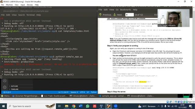 Lab 6.2.7 - Build a Sample Web App in a Docker Container смотреть онлайн