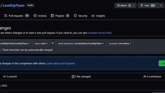 Creating a GitHub Pull Request