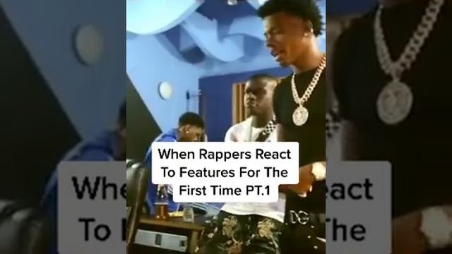 When rappers react to features for the first time... #short