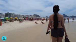 4K Walking IPANEMA BEACH to Copacabana Beach Rio de Janeiro, Leme Beach Brazil ??