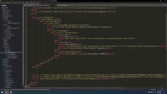 How to Install Froala Editor in Laravel App | Documentation | Wysiwyg Editor | Froala Editor Exampl