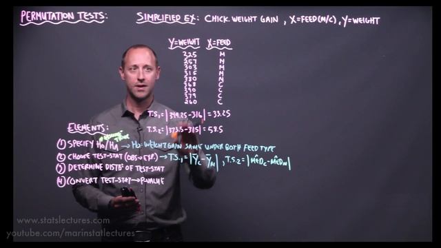Permutation Hypothesis Testing with Example | Statistics Tutorial # 37 | MarinStatsLectures смотреть онлайн