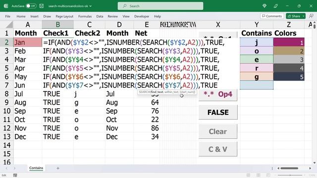 Excel อัตโนมัติ : Search ได้หลายคีย์ พร้อมใส่สี "หนึ่งคีย์ต่อหนึ่งสี" ทีเดียวจบ