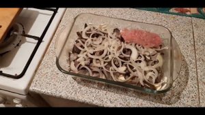 Идея что сделать из оставшегося шашлыка (мясо по Французски из маринованого мяса для шашлыка)