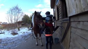 Тренируемся с друзьями на лошадях.?✌Красота леса сквозь уши лошадей ✨.Первая прогулка Святослава ?