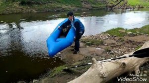 пакрафт biluta. река Истра. Московская область. весло RST ЭКО 220см, пятисекционное.