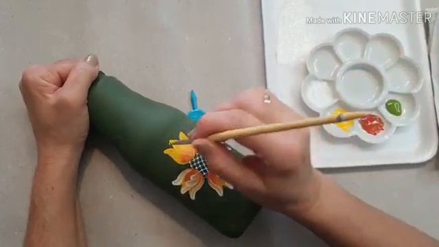 Pintura em vidro - reciclagem ♻ смотреть онлайн