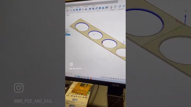 Machining sub tops for undercounter sinks. 7m/min feed, 18000 rpm. #homag #fusion360 #woodworking