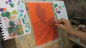 Рисуем вместе поэтапно пейзаж сухой пастелью / How to draw a landscape with soft pastel