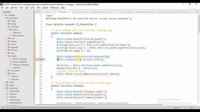 Codeigniter Web Application in Hindi - part 5