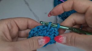 Круг крючком.  Узор колосок по кругу.  Вязание крючком.