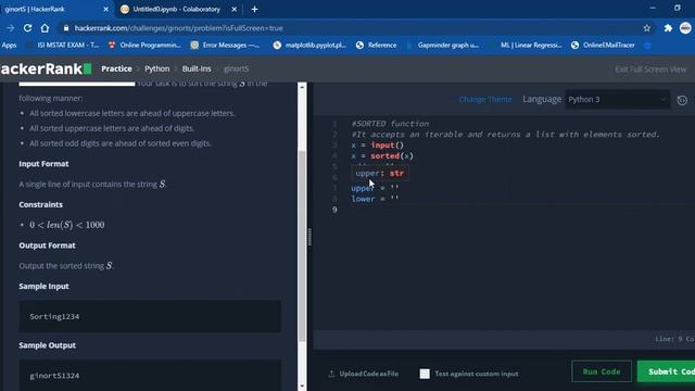 ginortS Solution | Python | Hackerrank Solution | English