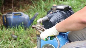 Монтаж насосной станции UNIPUMP AUTO JET 100 L