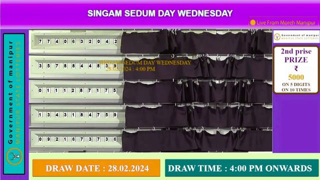 MANIPUR LOTTERY LIVE SINGAM DAY 04:00 PM 28/02/2024 MANIPUR LOTTERIES LIVE KHELA смотреть онлайн