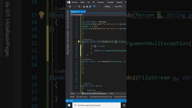 Como Comprobar  valores NULL en C# Visual Studio 2019 #TipsVisualStudio #TipsCsharp