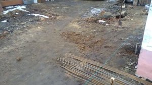 02 2019. Делаю обноску и вяжу арматурные каркасы для свай.