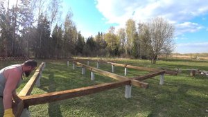 Обвязка ЖБ свайного фундамента / Космос A-Frame