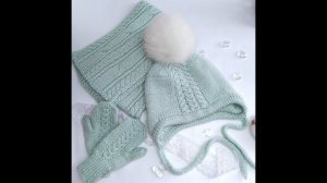 Шапка с цельновязаными ушками. Мастер-класс