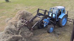 Трактор Т - 40 погрузка сена 2 часть