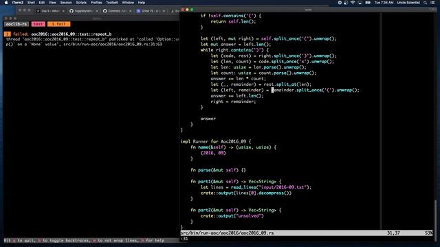 [Rust Programming] Advent of Code 2016 Day 9 - Explosives in Cyberspace смотреть онлайн