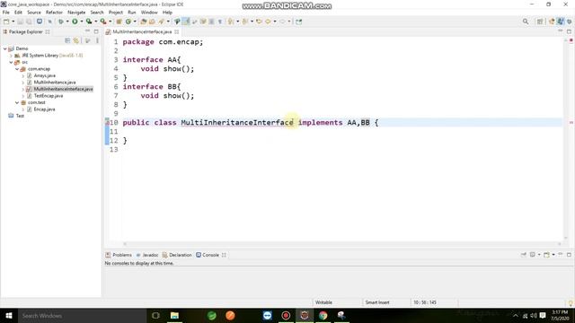 Java Multiple Inheritance using Interface