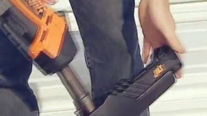 SPIT P560 пороховой пистолет в действии