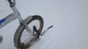 Поездка на велосипеде зимой