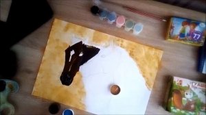 +Новогодний выпуск+   Лошади гуашью 1 Часть