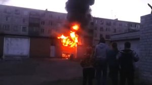 горит трансформаторная будка в Рубцовске 10.05.2013