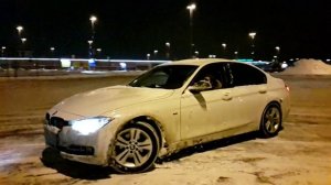 BMW F30 320D Drift winter. БМВ дрифт зимой на льду
