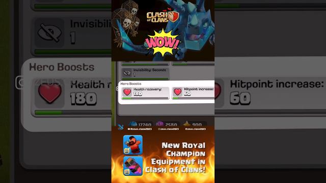 New Royal Champion Equipment in Clash of clan New Update 2024