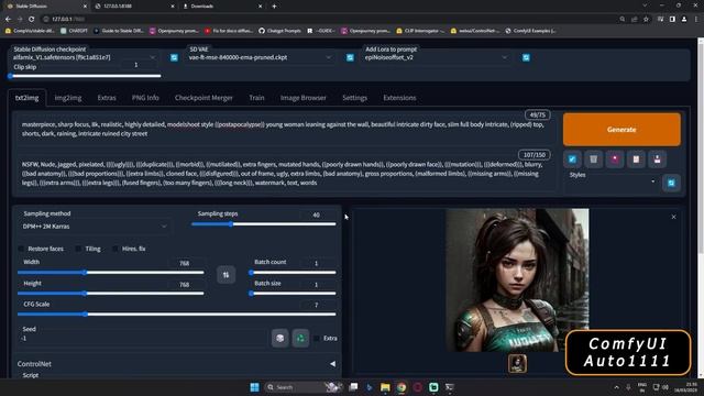Automatic1111 Vs ComfyUI Test In detail | Stable Diffusion Automatic1111 and ComfyUI | Alfamix