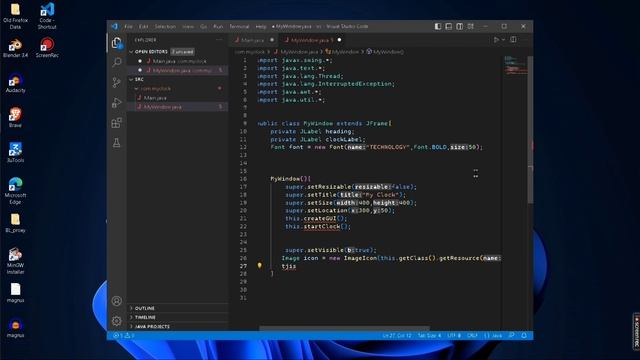 JAVA PROGRAMMING PROJECTS||JAVA PROJECTS||JAVA PROGRAM(Digital Clock)