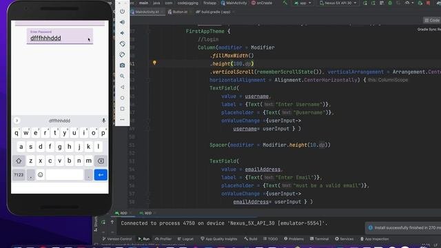 Kotlin With Jetpack Compose Ui And Material 3:  TextField Component