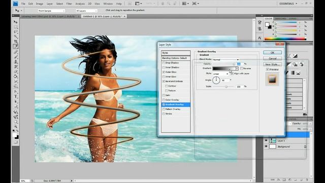 Glowing Swirl Effect - Photoshop Tutorial - Neon Glow Lines Around A Person