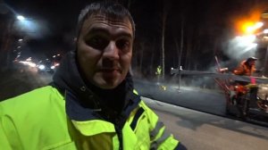 12+ Ночная укладка асфальта / Раскалённый асфальт / почему у катка 8 колес?