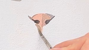 Рисуем лицо белой кошки акриловыми красками на холсте