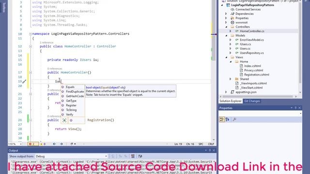 How to build Login & Registration Module with Database using Repository Pattern in ASP.NET Core MVC