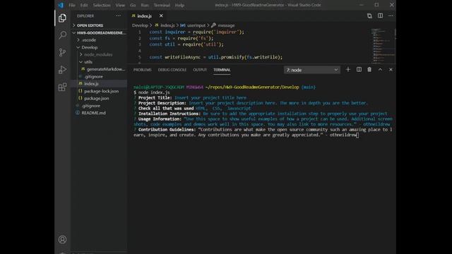 Generating a quick README.md template смотреть онлайн