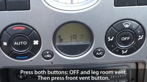 How to calibrate and self-test Ford Mondeo MK3 Climatronic (AC HVAC service hidden mode)