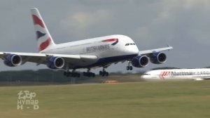 FIRST EVER Airbus A380 British Airways Landing London Stansted Airport Exclusive G-XLEA