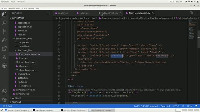 Phoenix Framework: A Beginner's Guide to Mix Phx. Gen. Live and Simple Form Validation