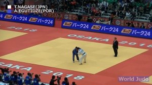 柔道 JUDO GRAND SLAM OSAKA 2018 Men 81kg Quarter Final T NAGASE vs A EGUTIDZE グランドスラム大阪