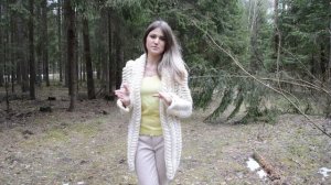 Кардиган "Шиншилла" (Азиатский колосок) спицами.